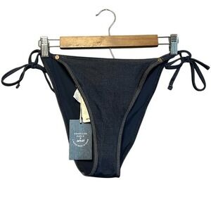 American Eagle‎ Aerie Denim Bikini Bottoms Cheeky Tie Side Women's XL TG